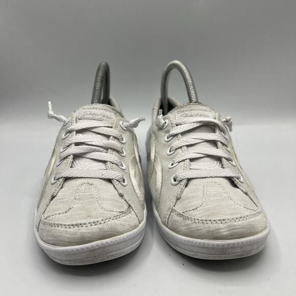 Skechers Shoes Womens Size 7 Madison Ave Take A Walk Sneakers White Canvas 23958 - Picture 2 of 12